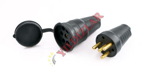 SGS TRİFAZE KAUÇUK DİŞİ FİŞ (3*25A)